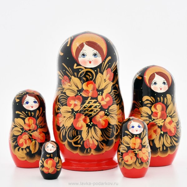 Матрешка с цветами