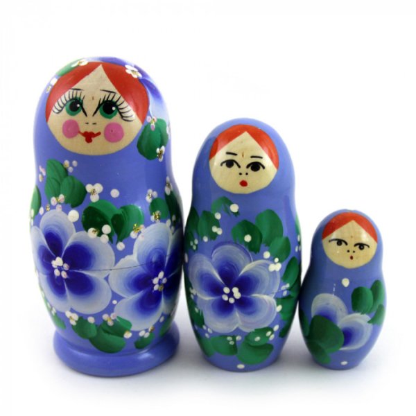 Матрешка с цветами