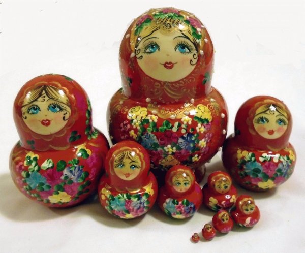 Е. А. Никоновой «Семеновские матрешки»,