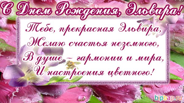 С днём рождения элььваира