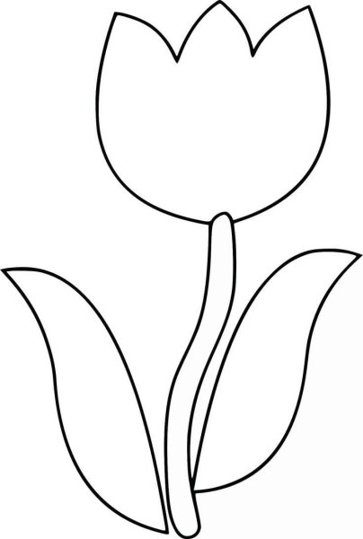 Картинки раскраски цветы тюльпаны (53 фото)