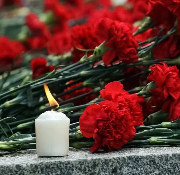 Свеча и гвоздики