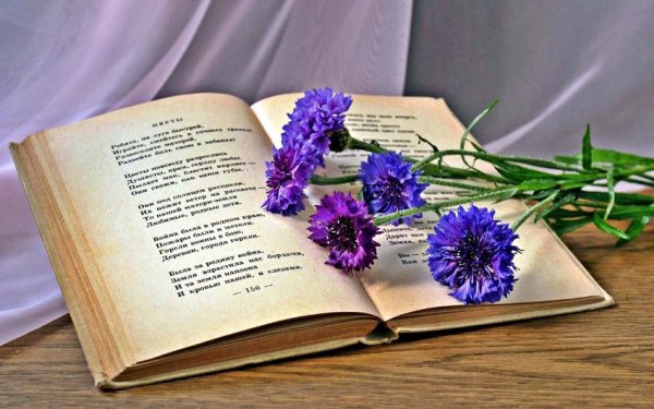Книга с цветами