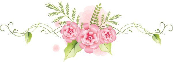 Линия из цветочков