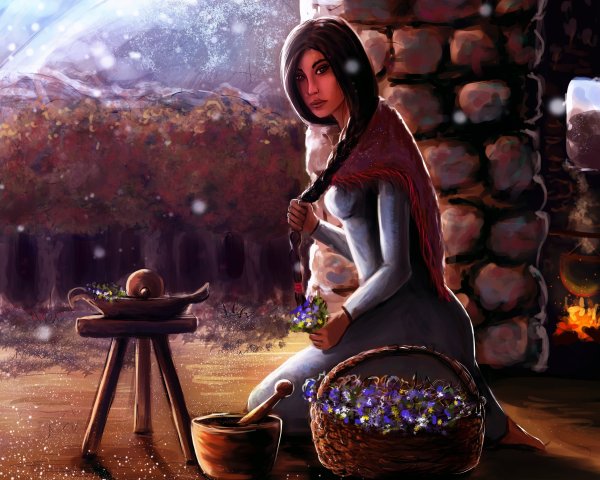Травница фэнтези арт