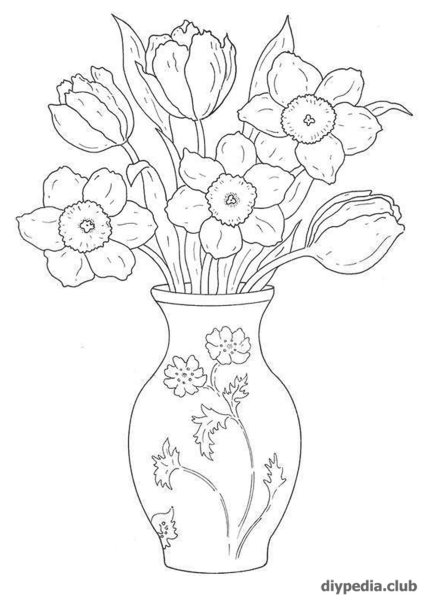 Как нарисовать вазу с цветами за 20 шагов
