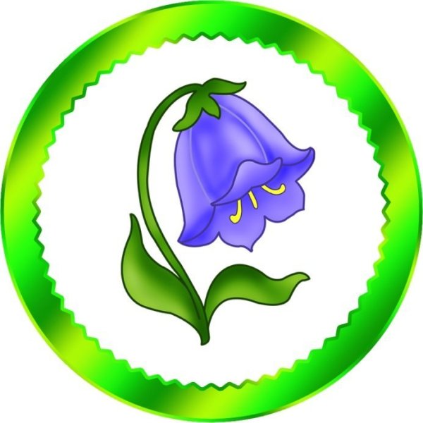 Трафарет цветов колокольчик