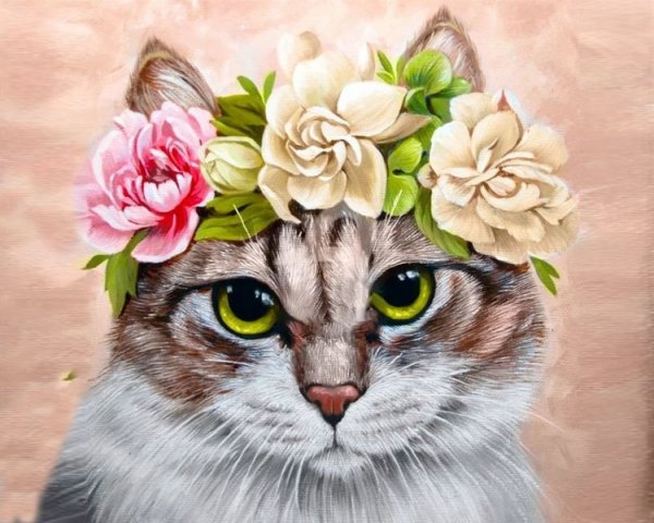 Мартовский кот Гранни алмазная мозаика