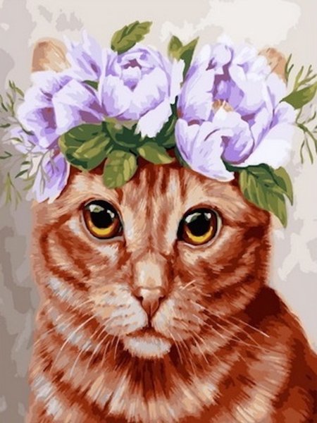 Рисование по номерам кошка