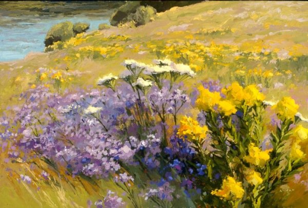 Художник Сердюков Александр полевые цветы