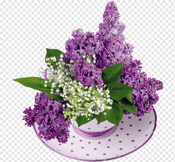 Цветы Ландыши и сирень