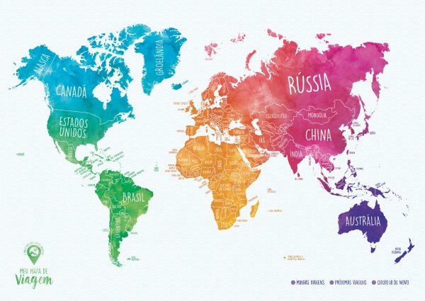 Карта мира стилизованная