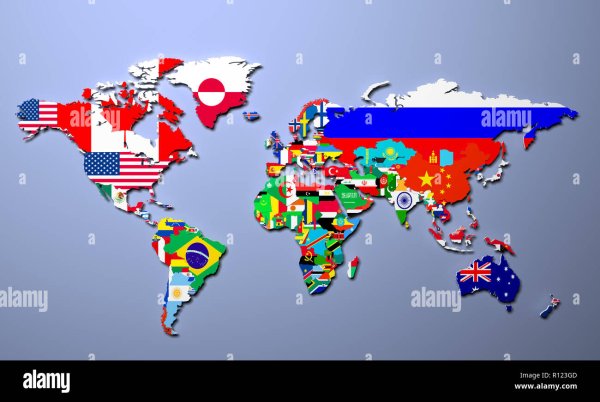 Карта с флагами