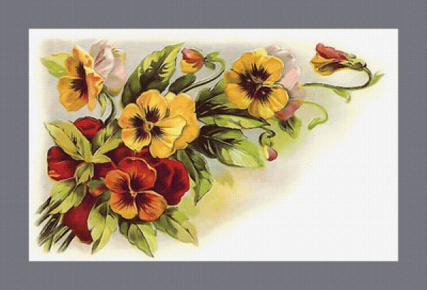 Decoupage/"Анютины глазки".