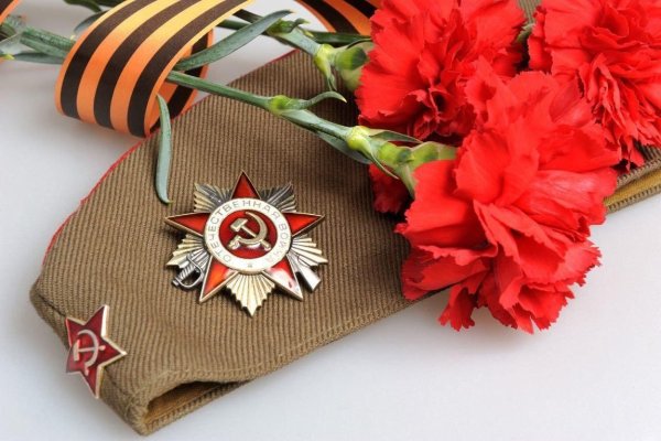Гвоздики с георгиевской лентой
