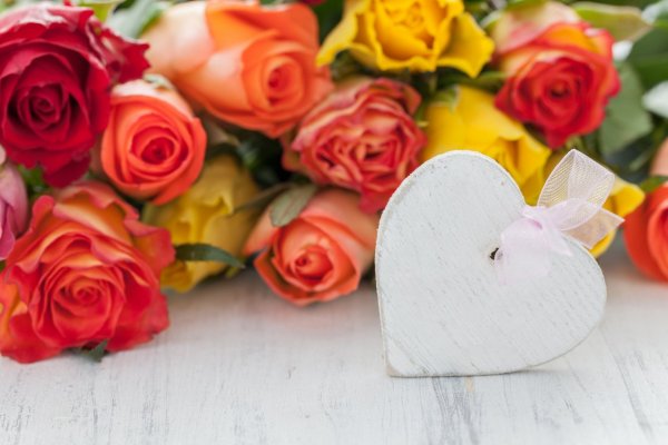 Сердце цветы любовь