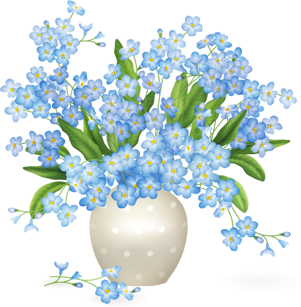 Ваза с незабудками