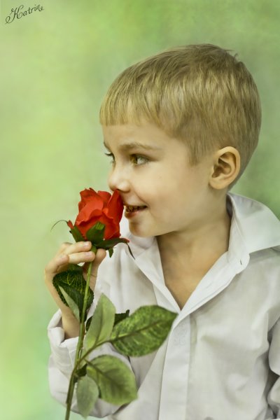 Мальчик с розой