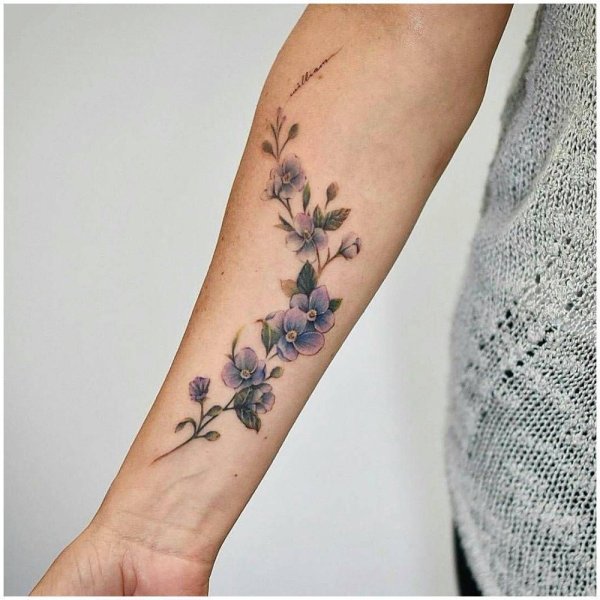 Татуировки цветы: значение и 2 118 фото и эскизов