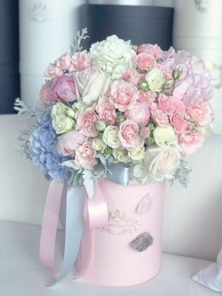 Цветы пионы сирень