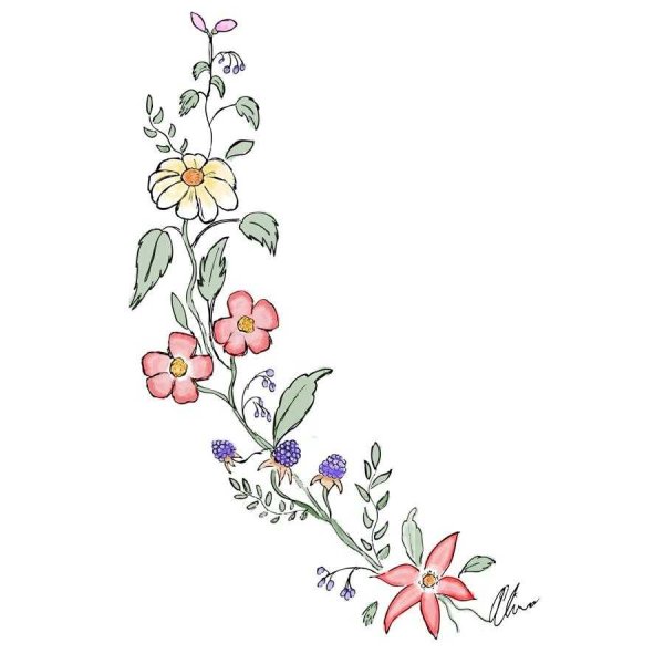 Маленькие цветы для срисовки