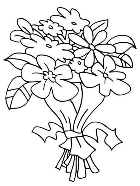Роза раскраска