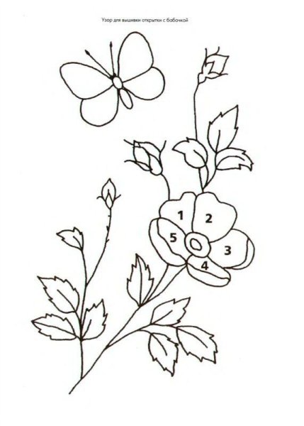 Картинки для вышивки легкие цветы (65 фото)