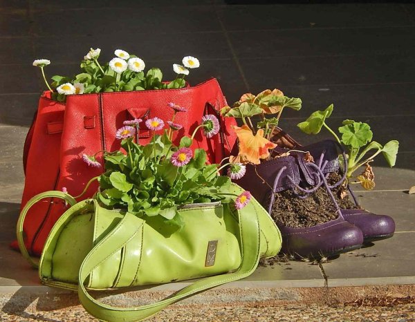 Цветы в сумке