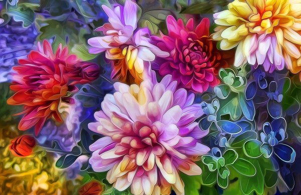 Фантазийные цветы
