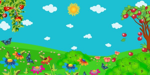 Полянка с цветочками