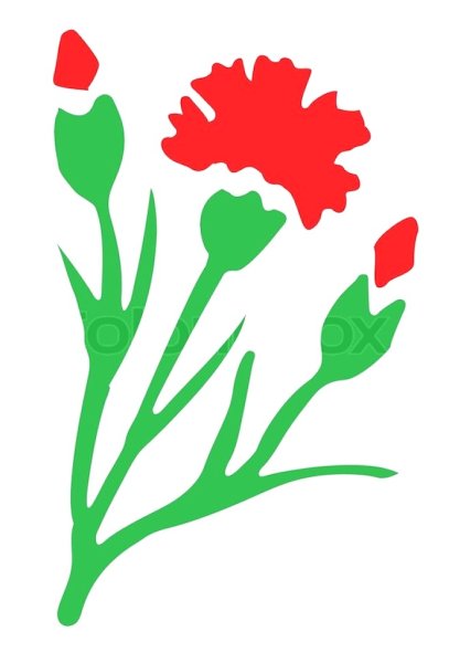 Трафарет гвоздики