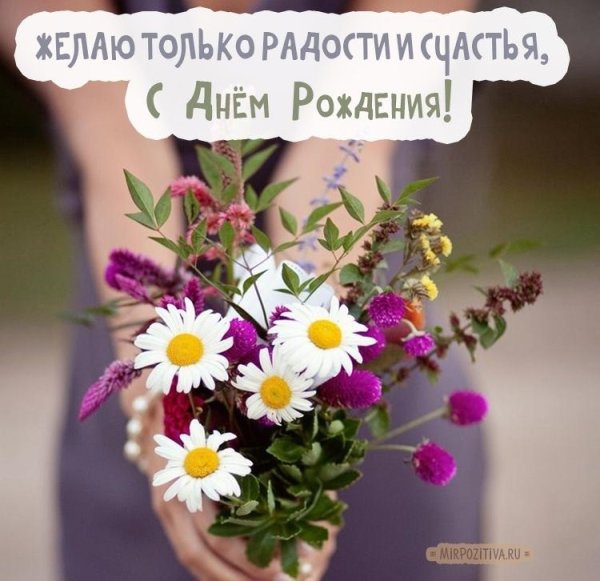 Открытки с днем рождения полевые цветы