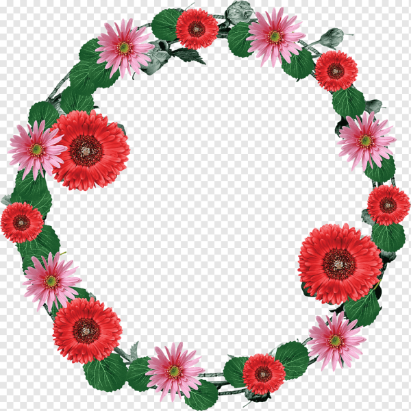 Цветочный круг из маргариток