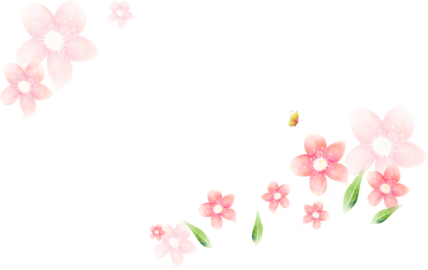 Мелкие цветы на прозрачном фоне