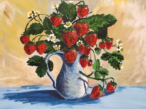 Натюрморт ваза с цветами