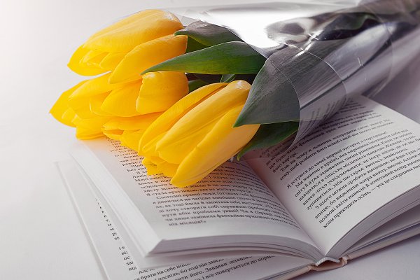 Книга с цветами