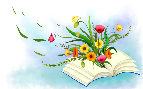 Цветы в книжке