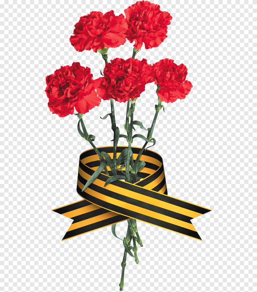 Рисунок георгиевской ленточки и гвоздики