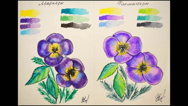 Рисунки маркерами для скетчинга Кактус