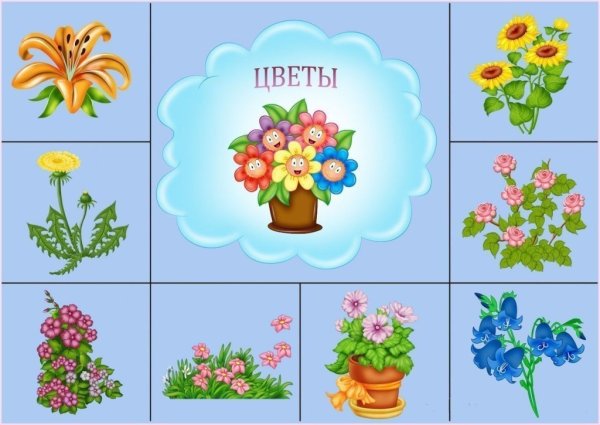 Цветочное лото для дошкольников