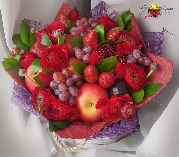 Флористика фруктовые букеты