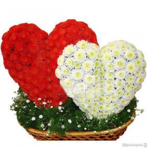 Сердце из цветов
