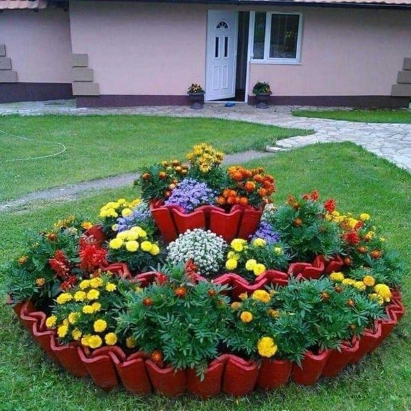 Конструктор клумба с цветами