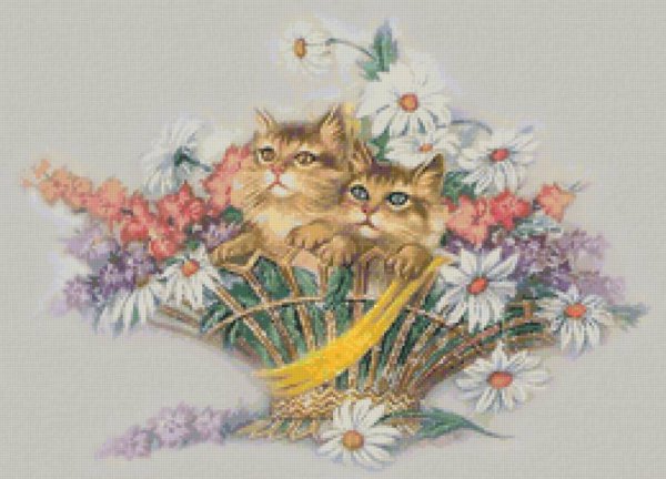 Открытка с днём рождения с котятами