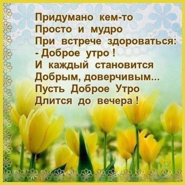 Стихи с добрым утром