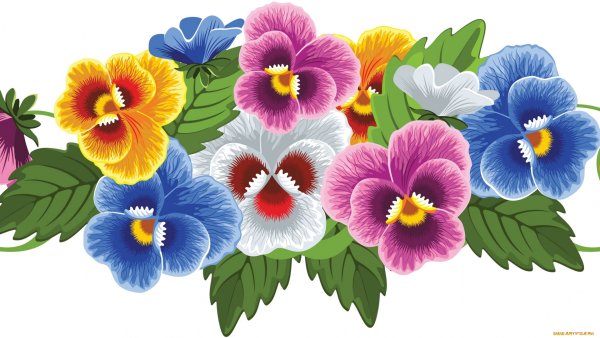 Яркие цветы для вырезания