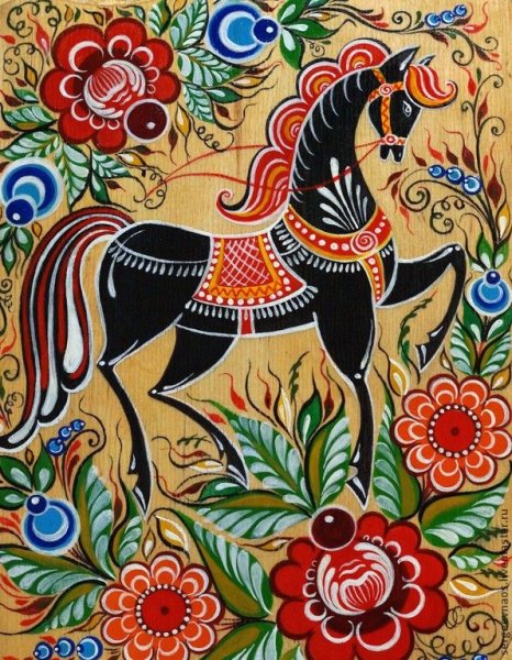 Хохлома раскраска