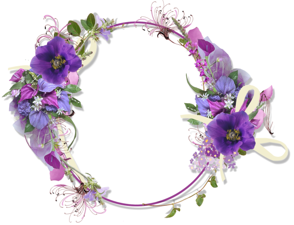 Круглая рамка из цветов