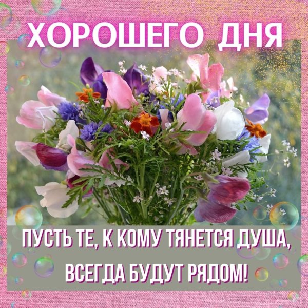 Доброе утро с цветами и пожеланиями