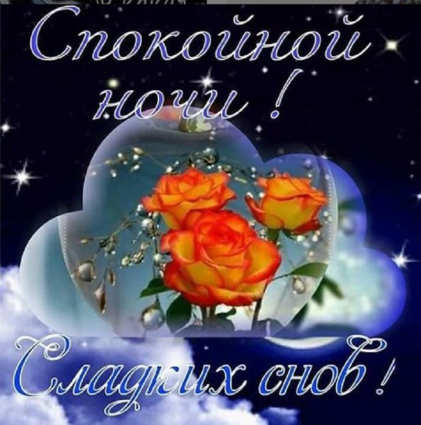 Цветы с пожеланием спокойной ночи